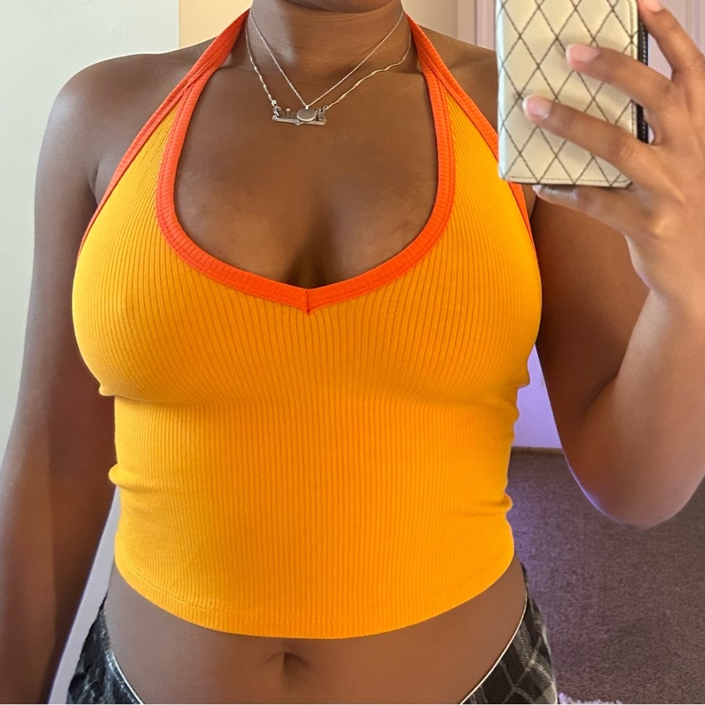 Orange Halter Top